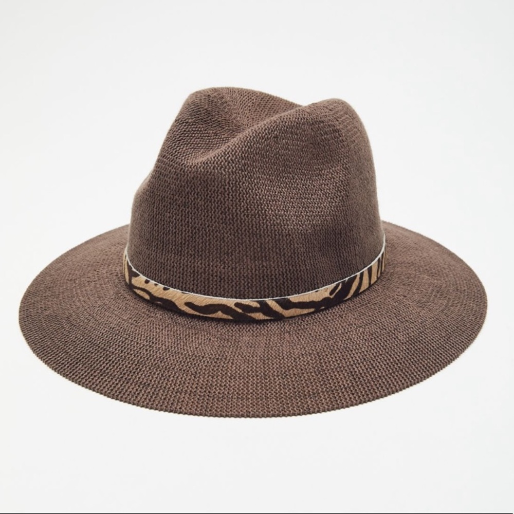 Urban Outfitters Faye Panama hat, brown.